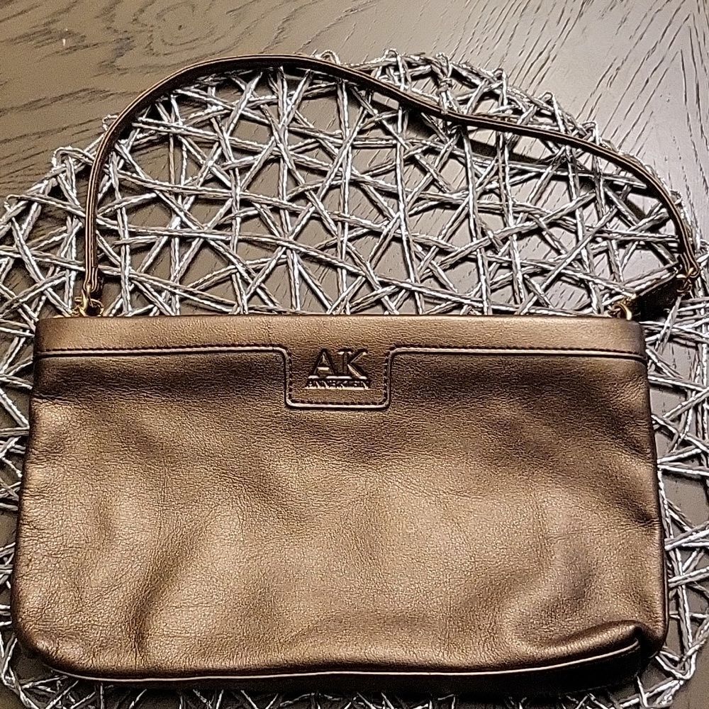 Anne Klein Bronze Shimmer Shoulder Purse